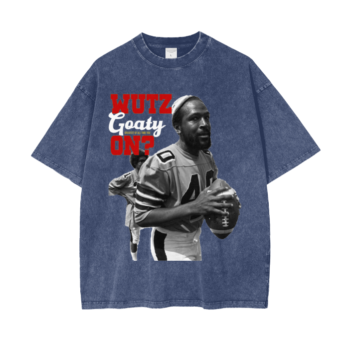 Acid Wash Oversize Wutz Goaty On T-Shirt - 250 GSM