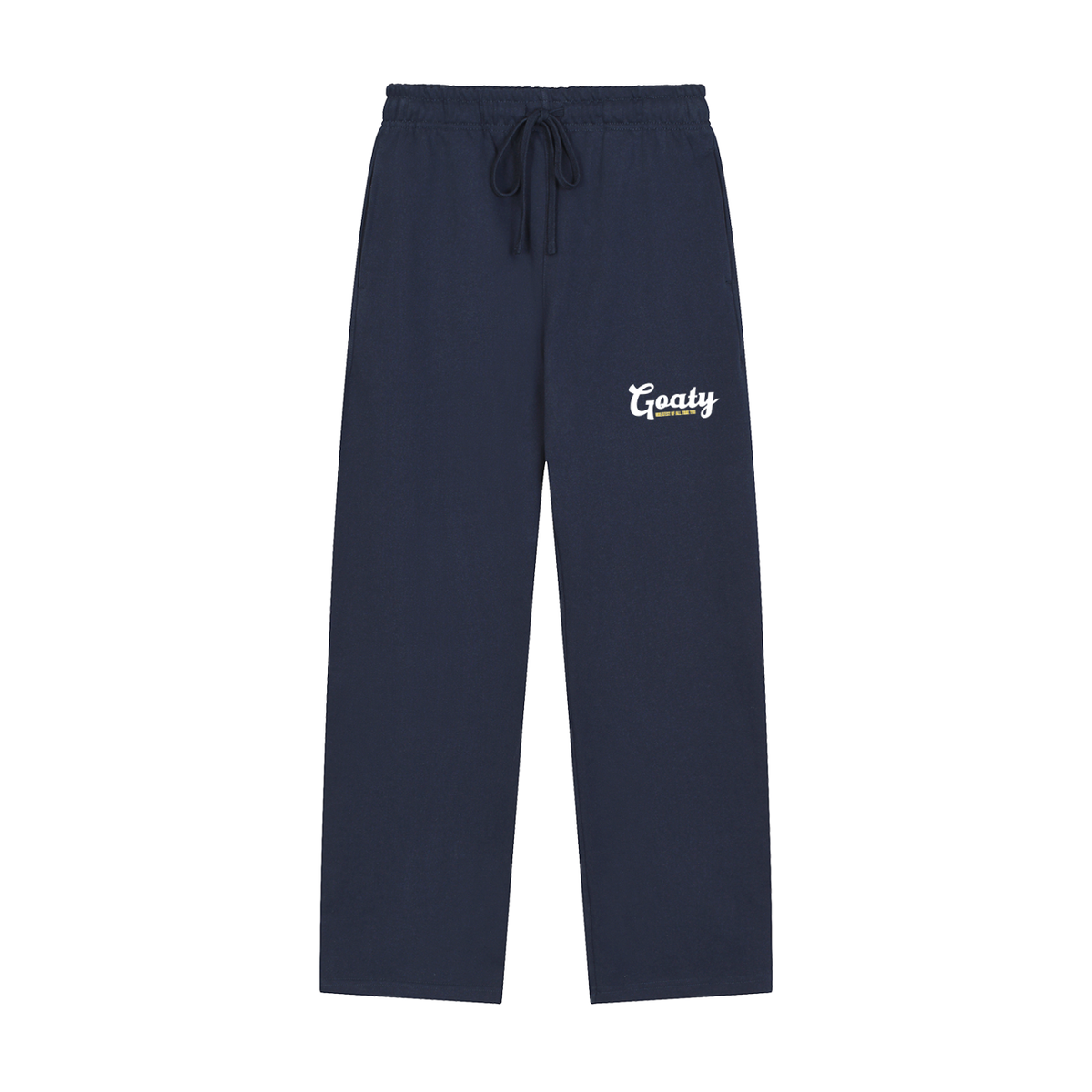 Solid Color Straight-Leg Sweatpants