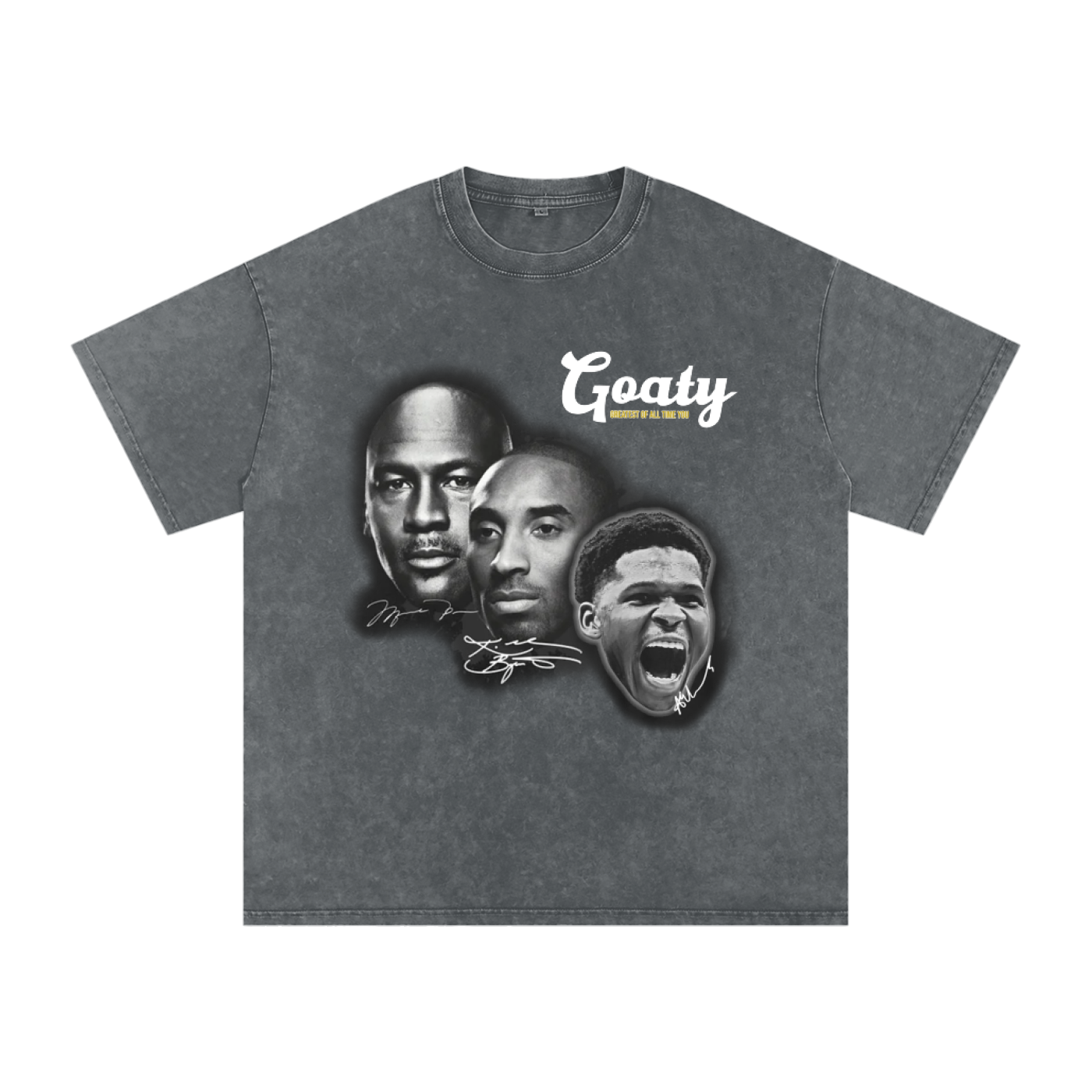 Snow Washed Oversized Mj Kobe Ant Cotton T-Shirt