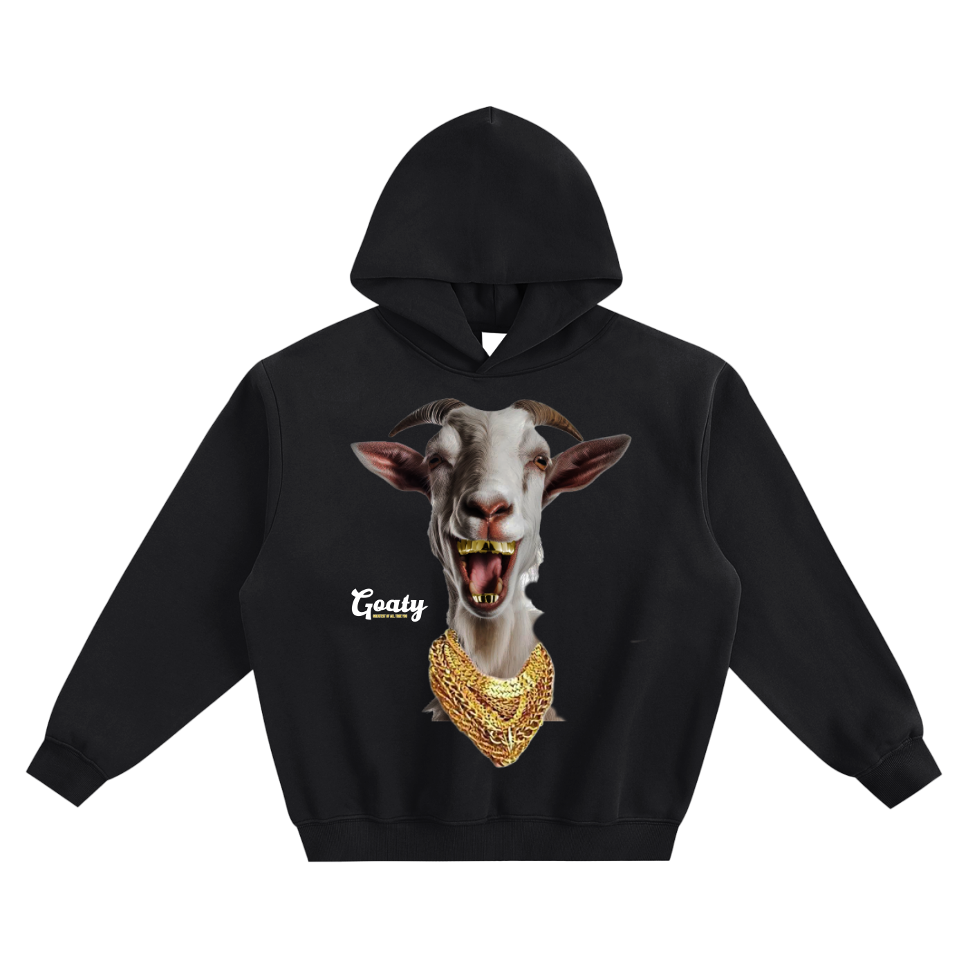 Fleeced Boxy Goat Chain Hoodie