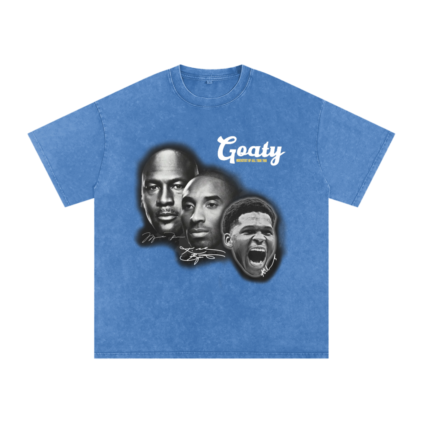 Snow Washed Oversized Mj Kobe Ant Cotton T-Shirt