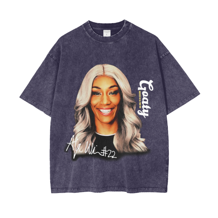 Aja Pretty Girls Rock Acid Wash Oversize T-Shirt - 250 GSM
