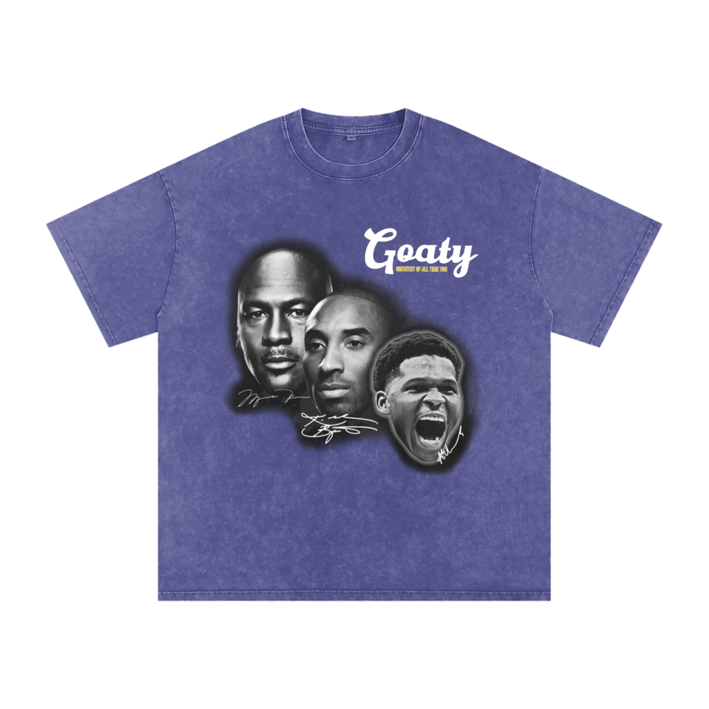 Snow Washed Oversized Mj Kobe Ant Cotton T-Shirt