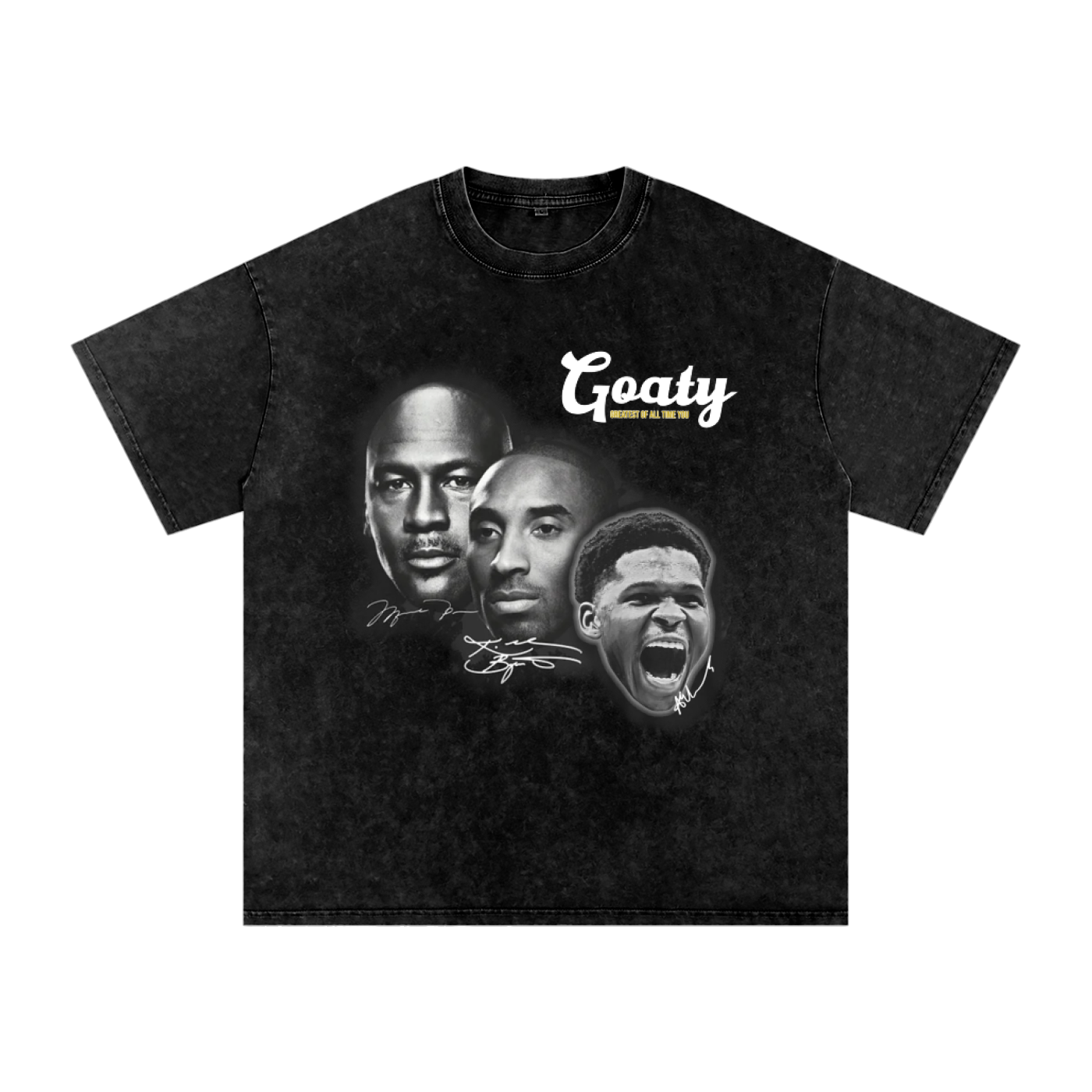 Snow Washed Oversized Mj Kobe Ant Cotton T-Shirt