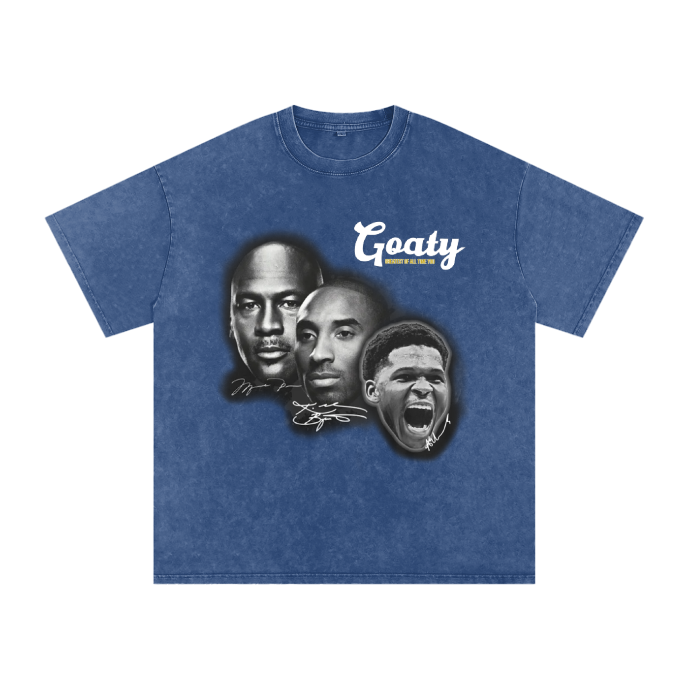 Snow Washed Oversized Mj Kobe Ant Cotton T-Shirt