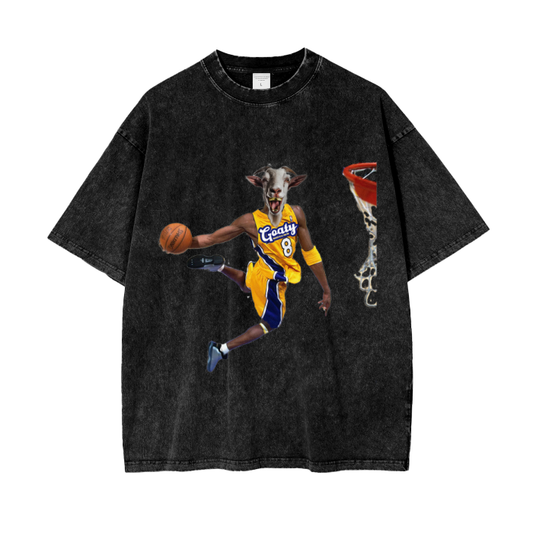Acid Wash Oversize Goaty Bean T-Shirt - 250 GSM