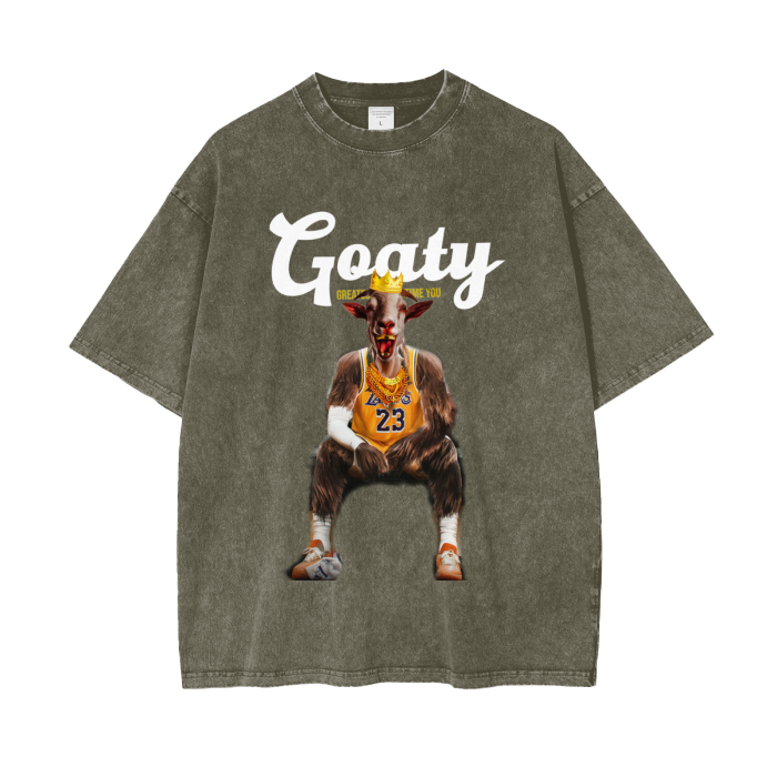 Acid Wash Oversize T-Shirt, The King James Version  - 250 GSM