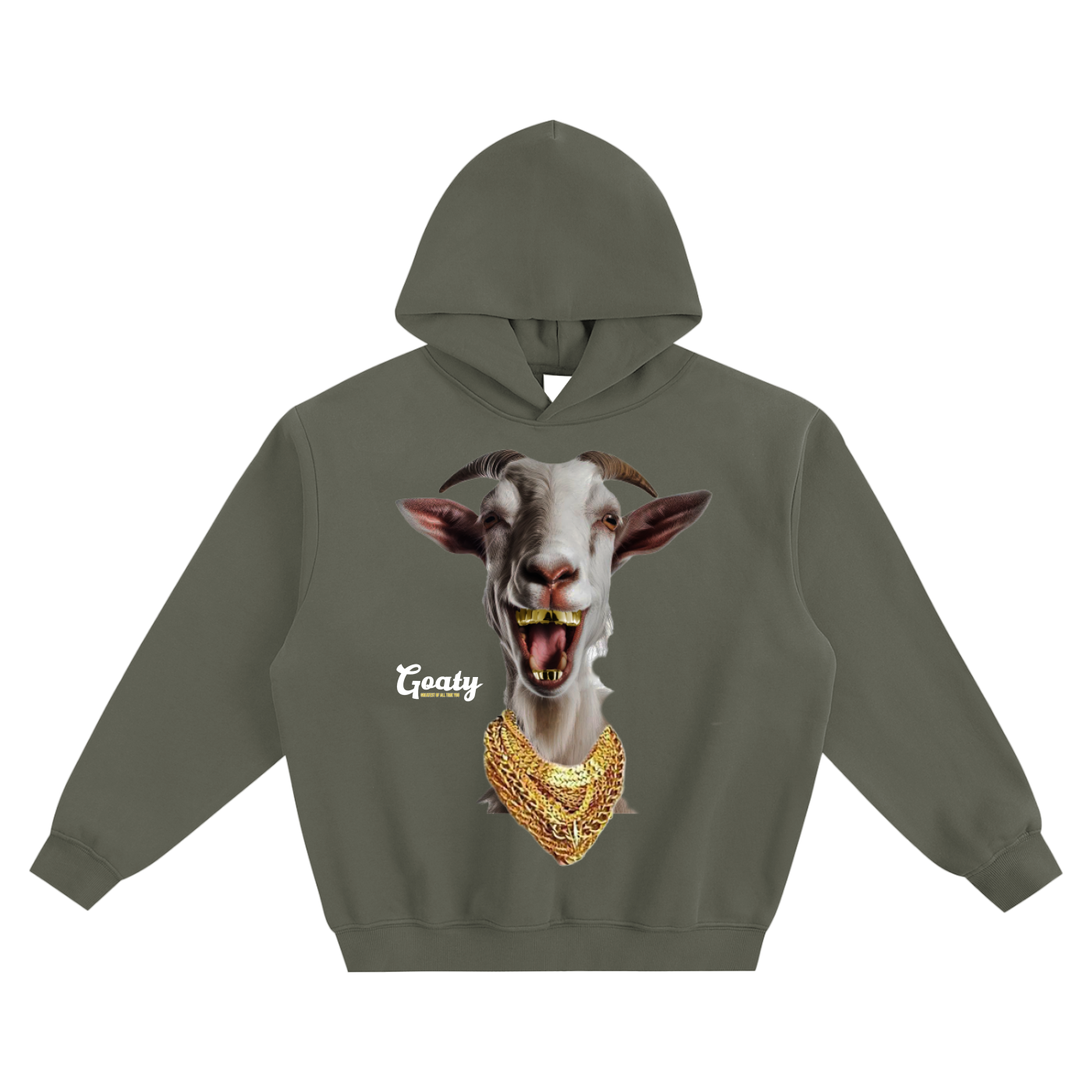 Fleeced Boxy Goat Chain Hoodie