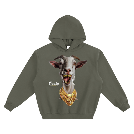 Fleeced Boxy Goat Chain Hoodie