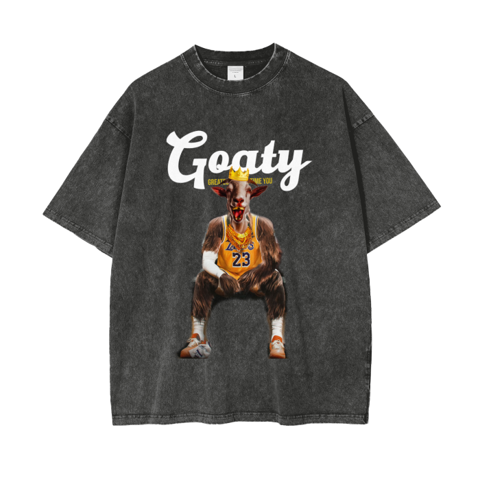 Acid Wash Oversize T-Shirt, The King James Version  - 250 GSM