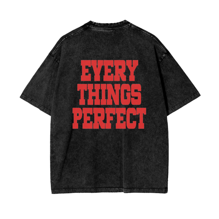 Acid Wash dont worry be goaty Oversize T-Shirt - 250 GSM