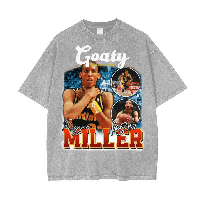 Acid Wash Goattie Miller Oversize T-Shirt - 250 GSM