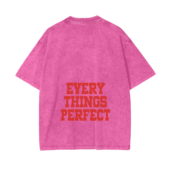 Aja Pretty Girls Rock Acid Wash Oversize T-Shirt - 250 GSM