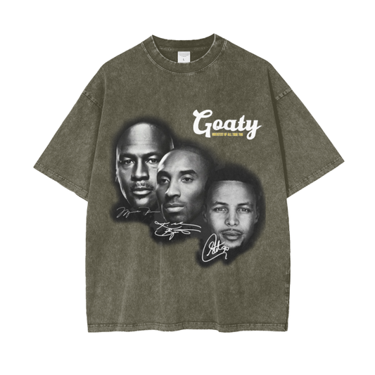 Acid Wash Oversize T-Shirt MJ, Kobe, Steph - 250 GSM