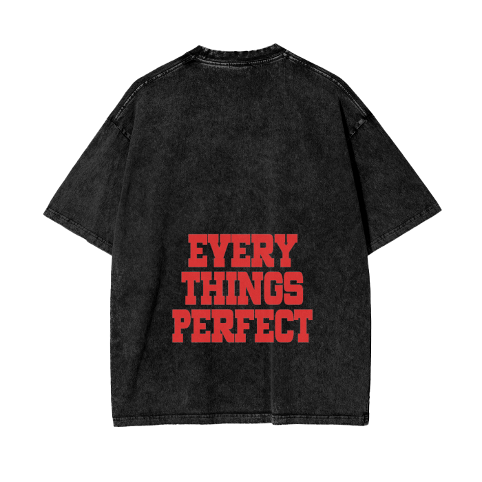 Aja Pretty Girls Rock Acid Wash Oversize T-Shirt - 250 GSM