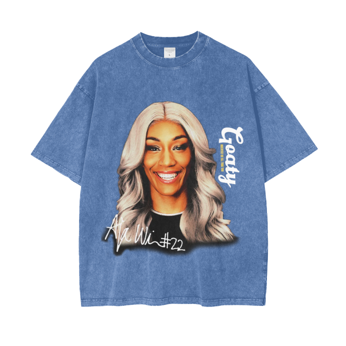 Aja Pretty Girls Rock Acid Wash Oversize T-Shirt - 250 GSM