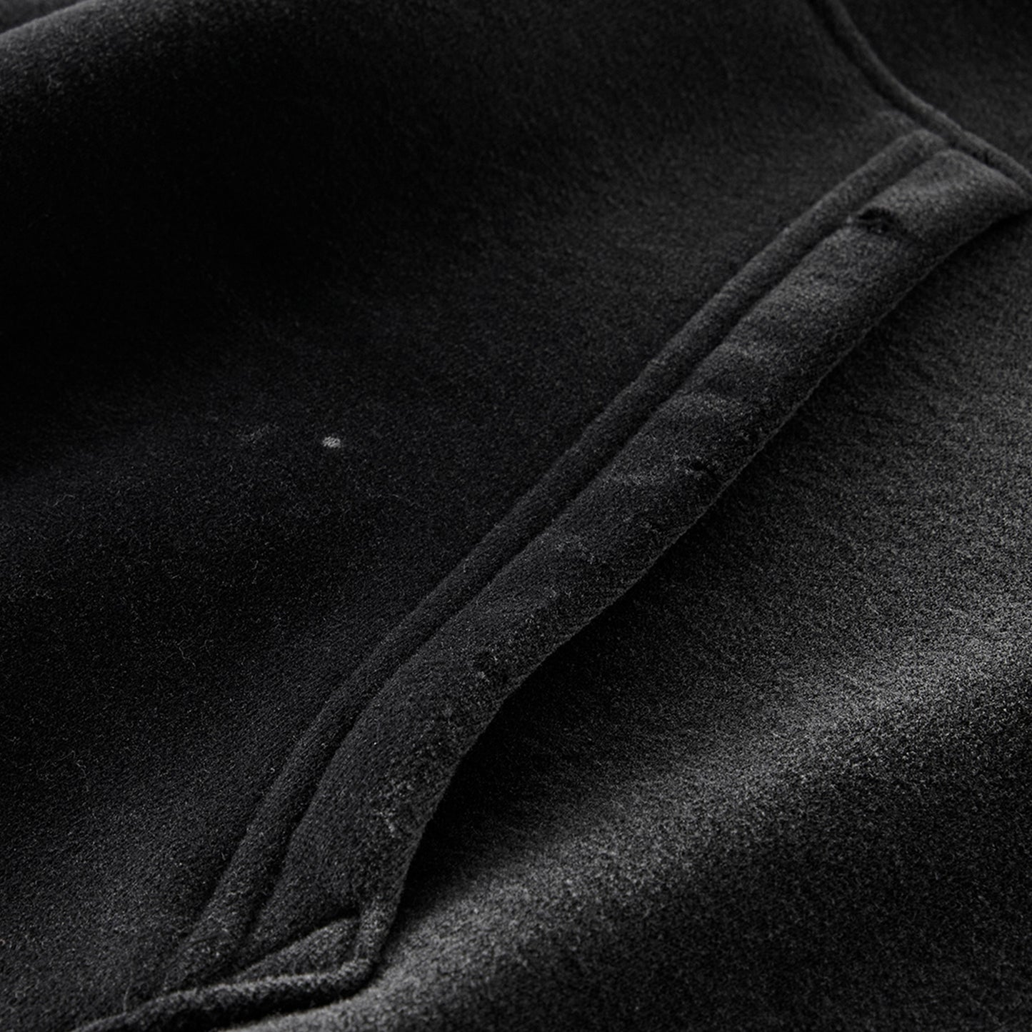 Vintage Wash Frayed Silhouette  Fleece Hoodie - 360 GSM